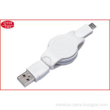 High speed Micro 5 pin To USB 2.0 Retractable Charger Cable